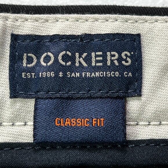 New Docker Easy Khaki Pants Mens 38 X 29 Black All Motion Comfort Waistband - Picture 7 of 13